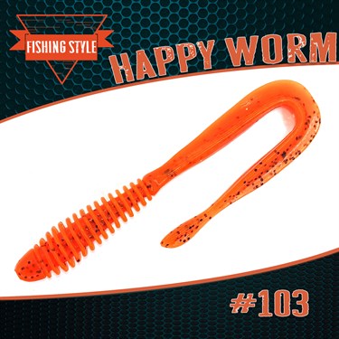 "Happy Worm" #103 Orange