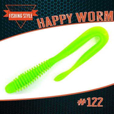 "Happy Worm" #122 Chartreuse