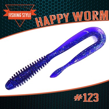 "Happy Worm" #123 Violet