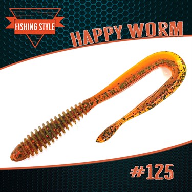 "Happy Worm" #125 Motor oil Green